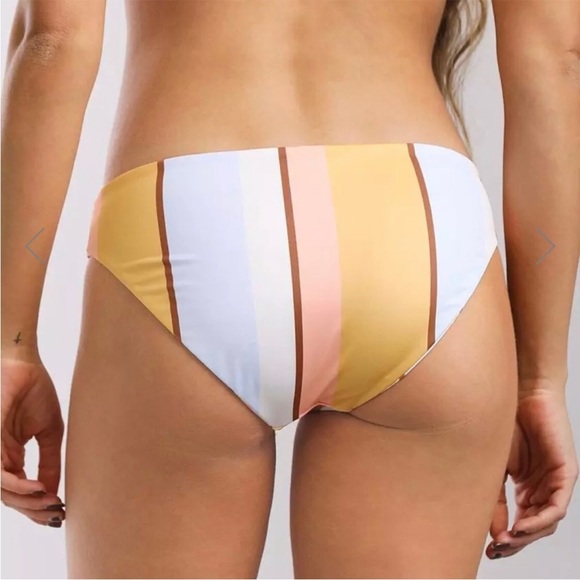 BILLABONG REVERSIBLE FEELING SUNNY FIJI CHEEKY COVERAGE SWIM BIKINI BOTTOM XL/14 - Picture 3 of 10
